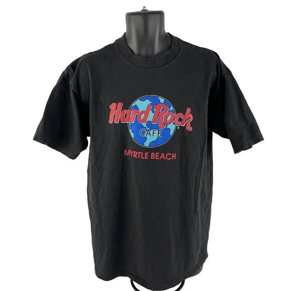 Vintage Hard Rock Cafe Myrtle Beach Graphic Short Sleeve T-Shirt Sz L USA Made - Picture 1 of 7